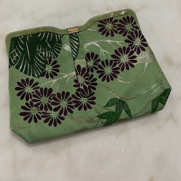 Vintage Handbags - Vintage unique clutch handbag! Green purple silver gold